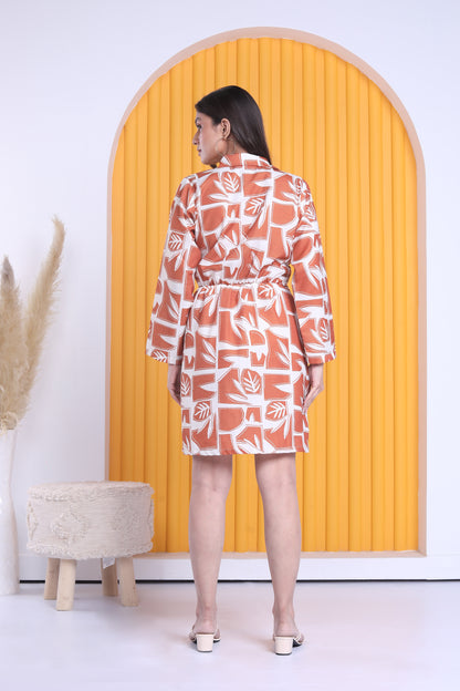 Linen Amber Aura Day Collared Dress