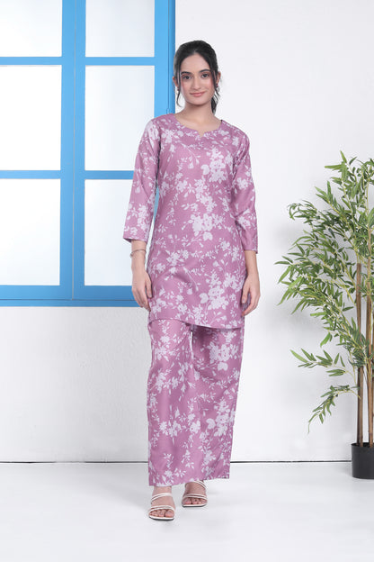 Linen Pink Petal Co-ord Set