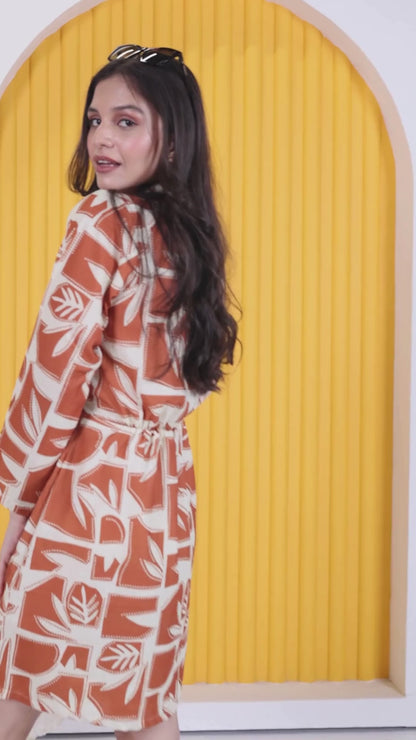 Linen Amber Aura Day Collared Dress